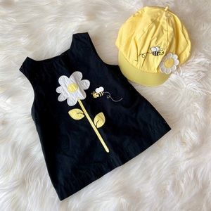Gymboree “Bee Chic” Shirt & Cap Set 2T